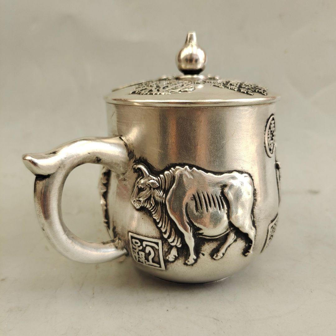 五牛豊登蓋碗 飲茶食器 中国茶器 煎茶道具 現代工芸品美術品 置物