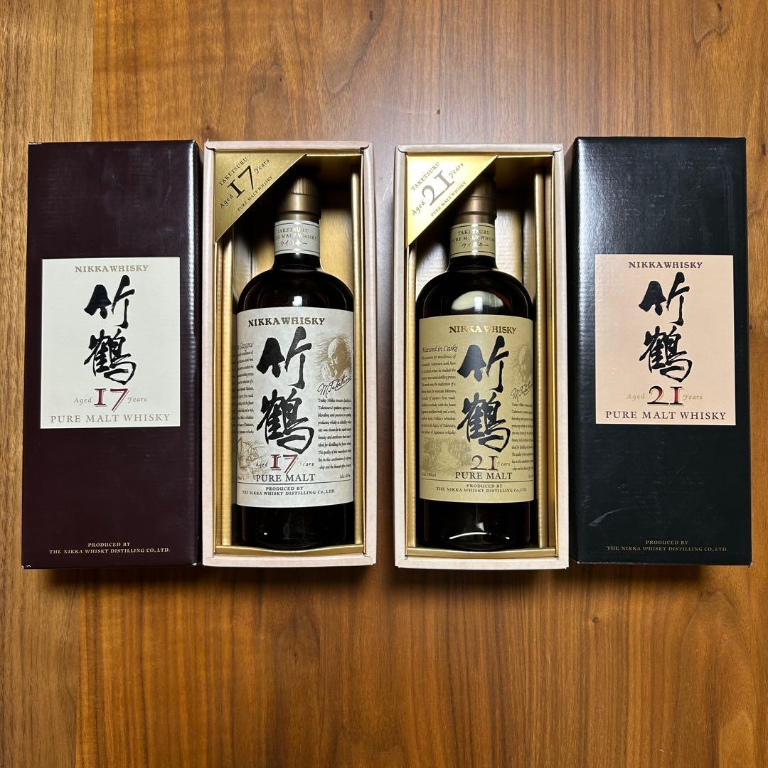 Nikka ニッカウヰスキー 竹鶴 17年 21年 セット 旧ラベル 箱有