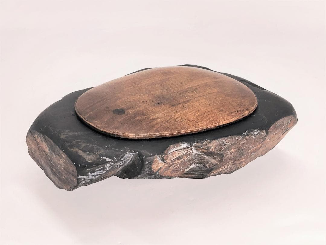 【 一茶刻銘 古硯 】　赤間石　　江戸時代