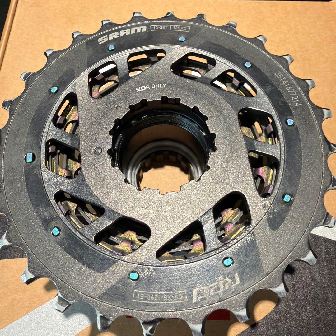 【美品】SRAM RED12速　XG1290 10-28T XDR レインボー