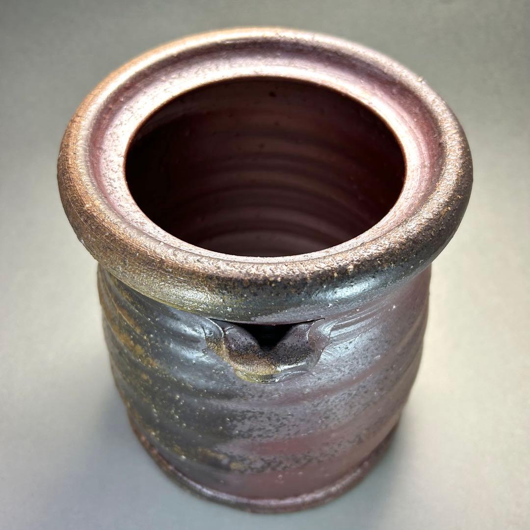 水指　『柴岡秀泉　備前焼』　お茶道具　茶道　共箱　工芸品