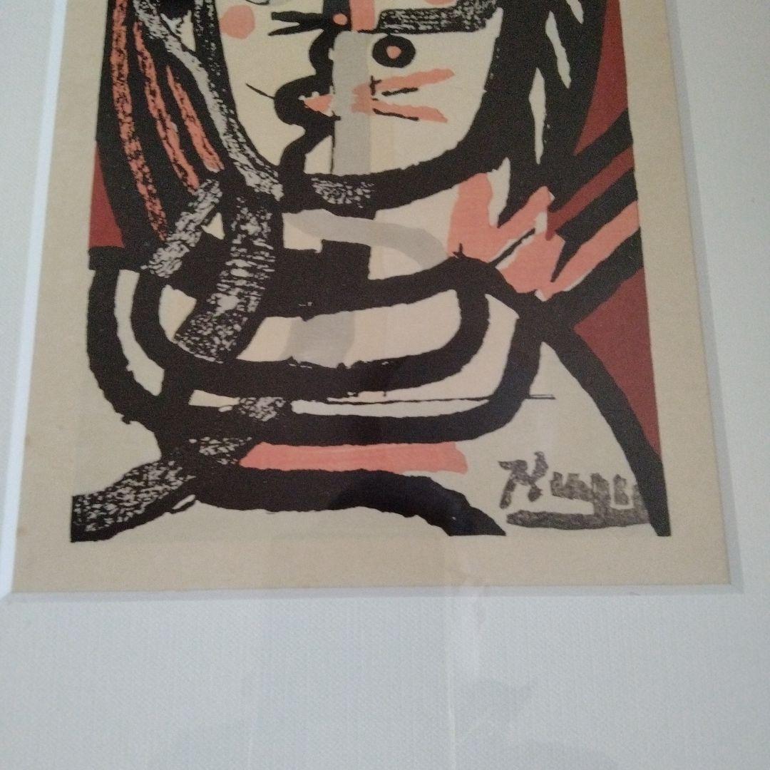 二十世紀偉大な画家パブロ・ルイス・ピカソ代表作品《顔》版画名作高級額装貴重希少