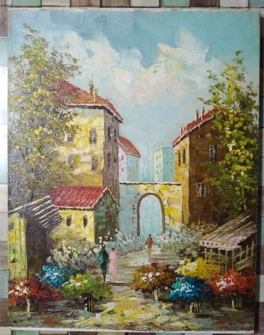 H.Morley画　「街角」