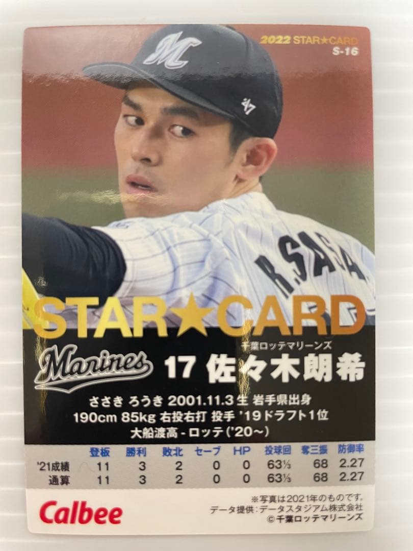 希少　 佐々木朗希 ルーキー時代 直筆サインボール&金箔カードセット