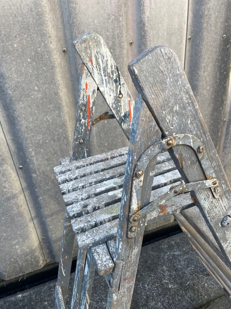 ビンテージ/イギリス/英国製/木製/大型/ラダー/脚立/ディスプレイ/店舗什器②