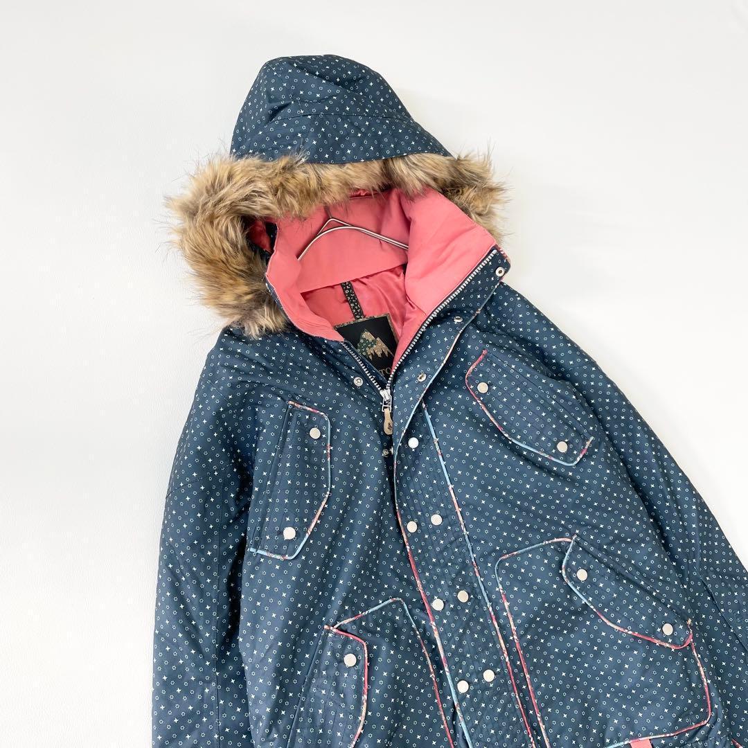 4457 【美品】バートン ジャケット スノボウェア レディース M ファー付き