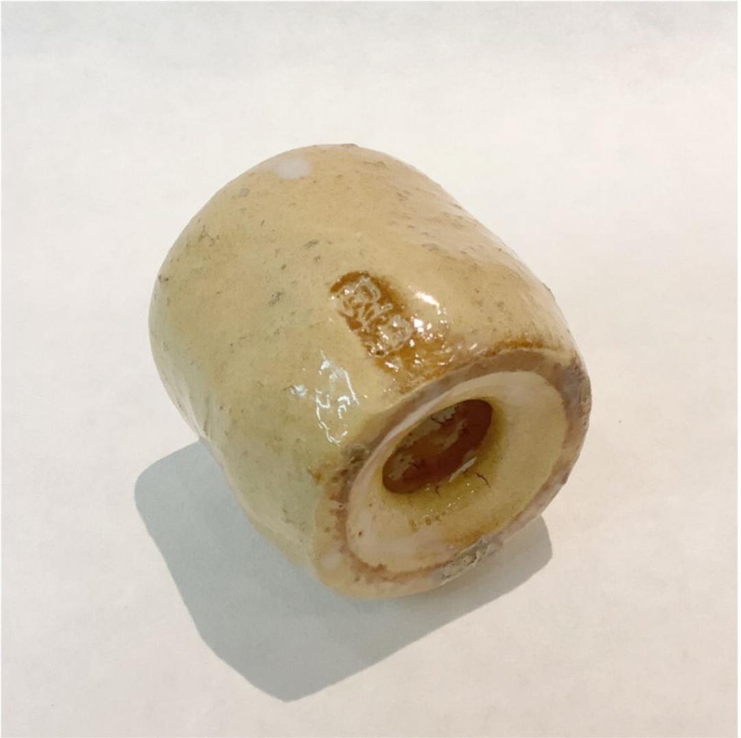 【茶道具】蓋置 萩つくね蓋置 萩焼深川窯 13代 田原陶兵衛