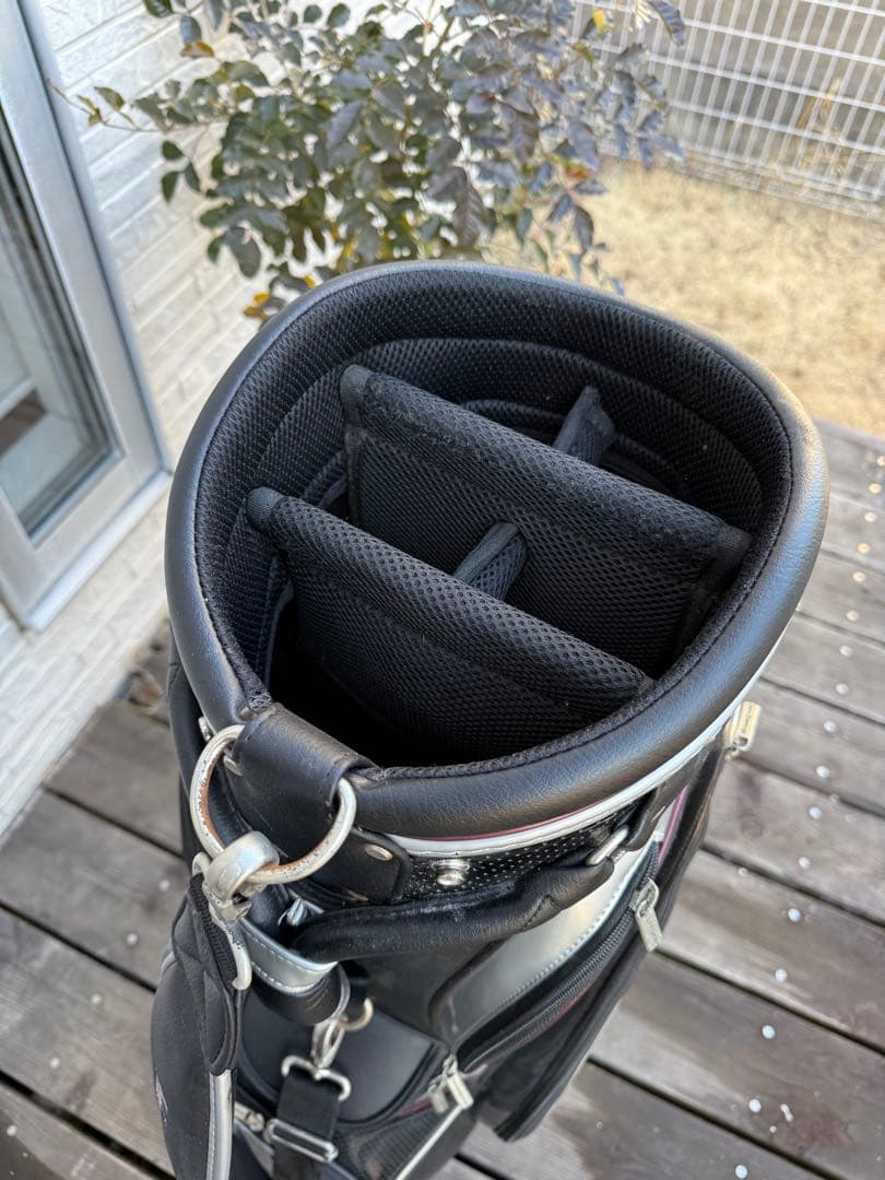 マンシングウェア ゴルフキャディバッグ キャスター付き ブラック