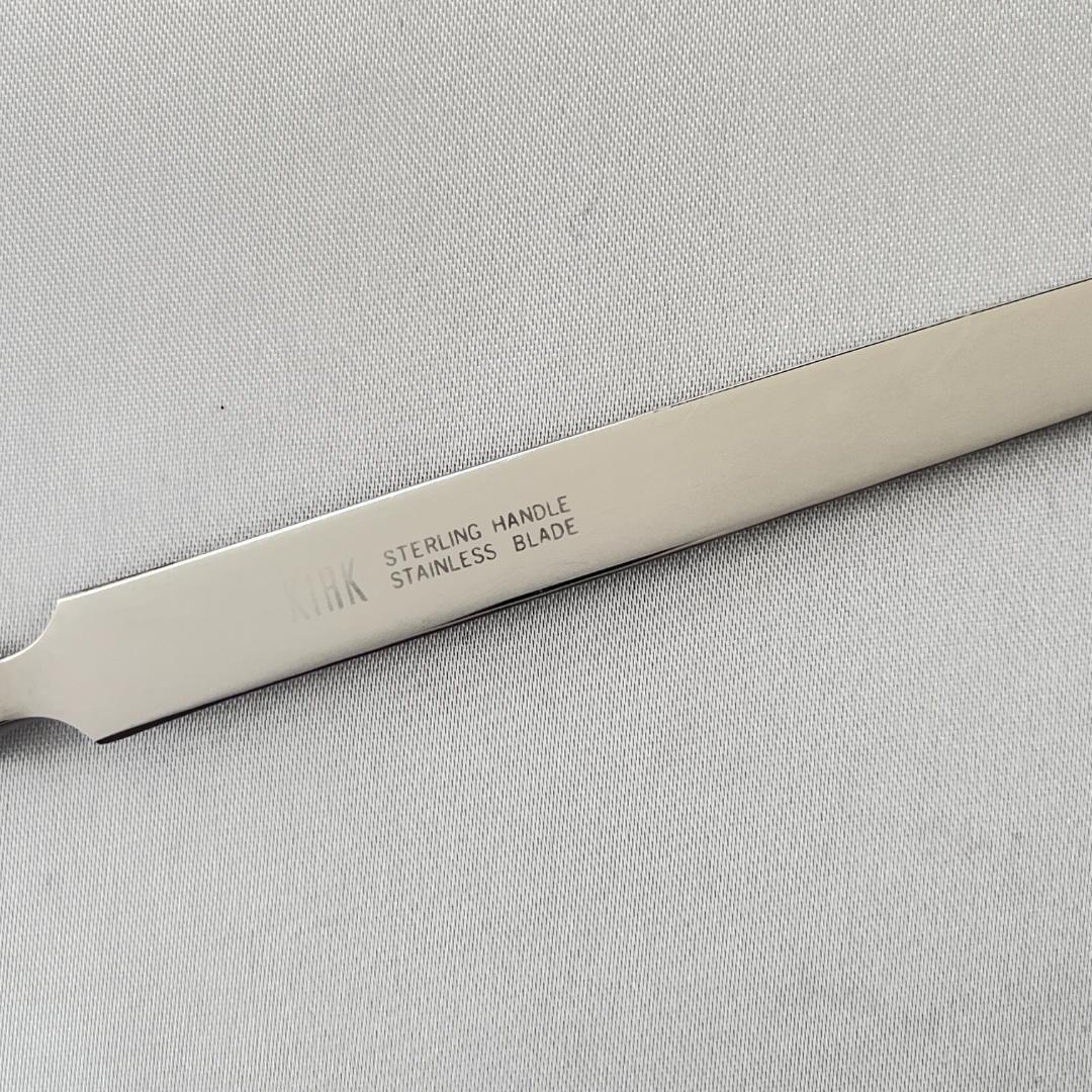 【Kirk】【純銀ハンドル】 フローラルのレターナイフ / ペーパーナイフ