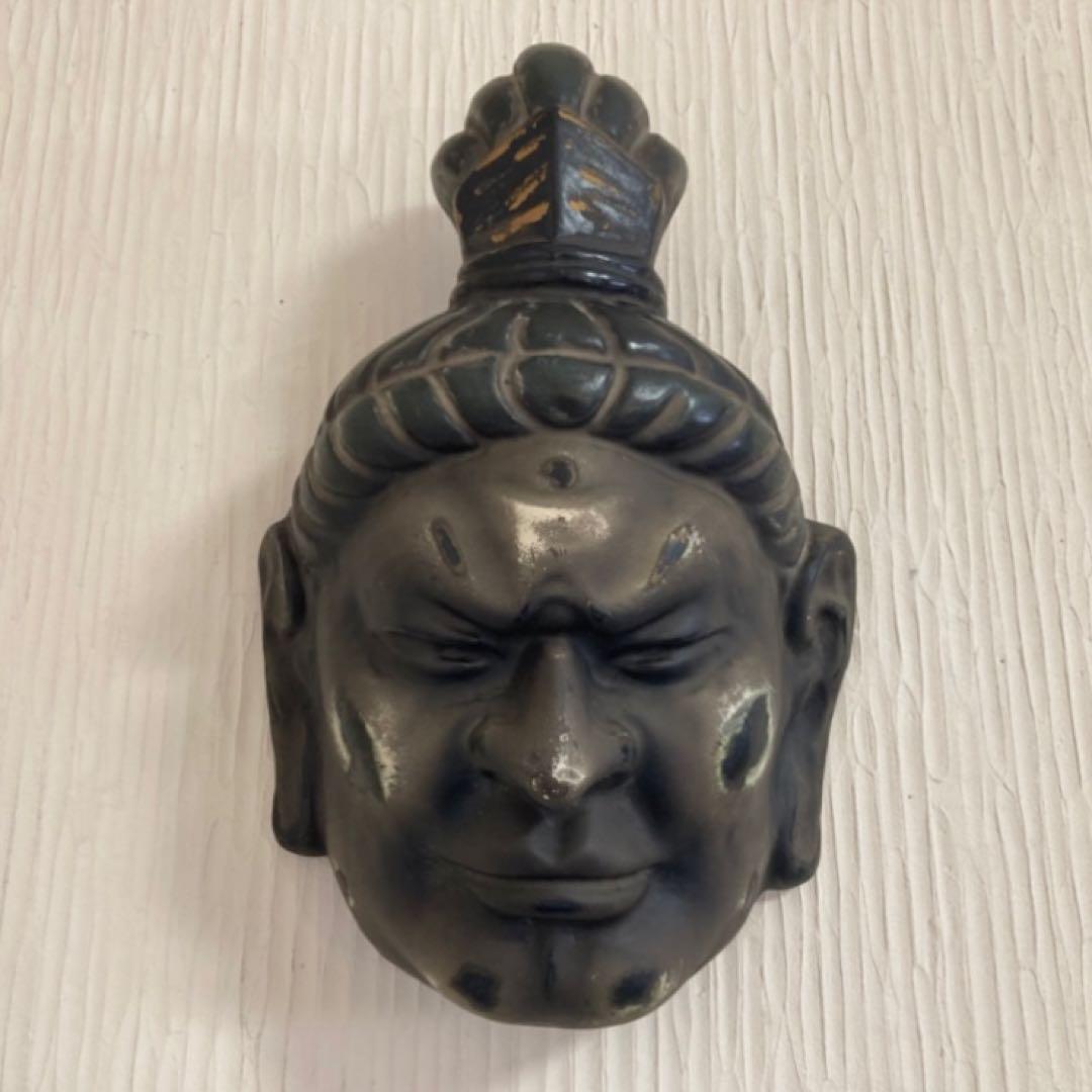 伐折羅大将 広目天⁇ お面 壁掛け 乾漆⁇ 仏教 美術 2点 骨董品 レトロ