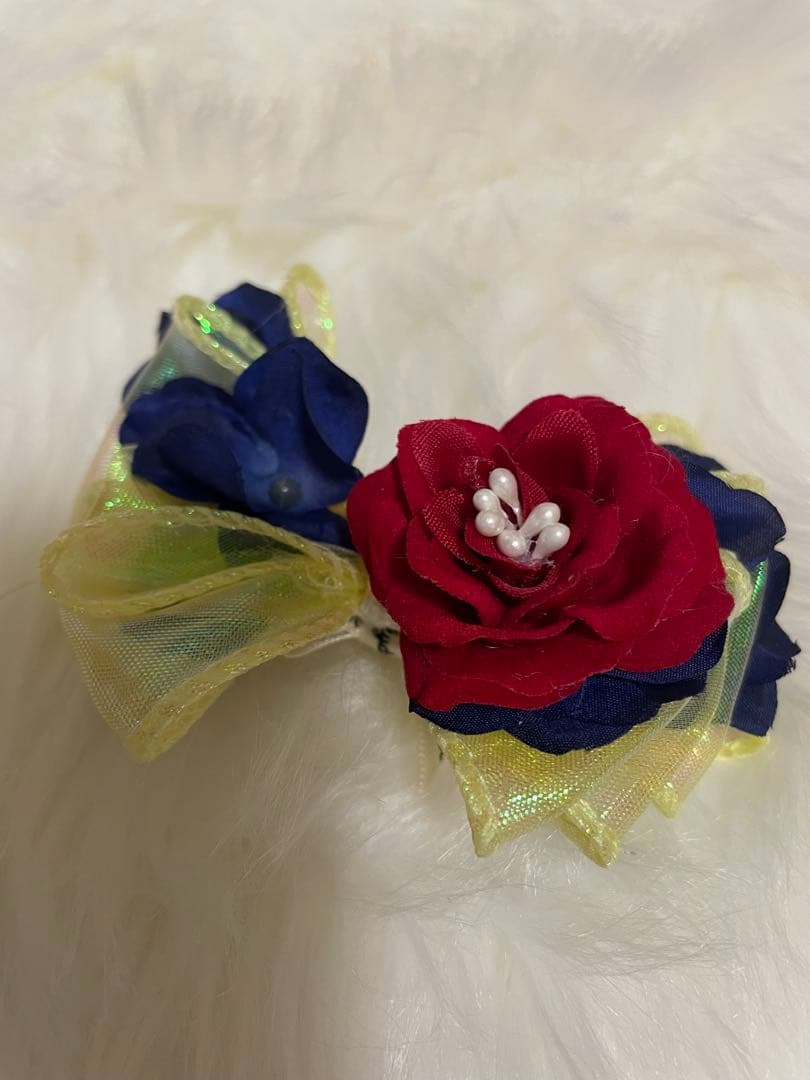 犬用 白雪姫風ドレス 花飾り付き