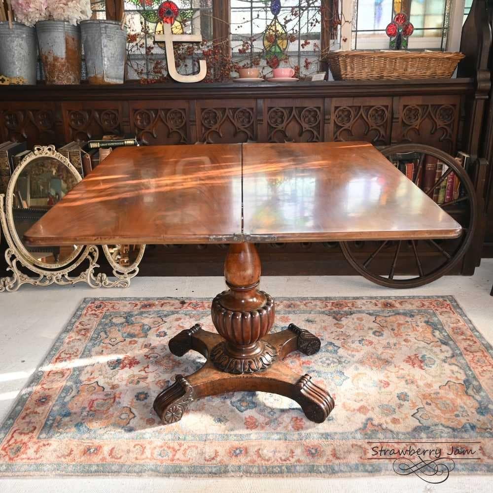 L3705-220 英国アンティーク ゲームテーブル ダイニングテーブル