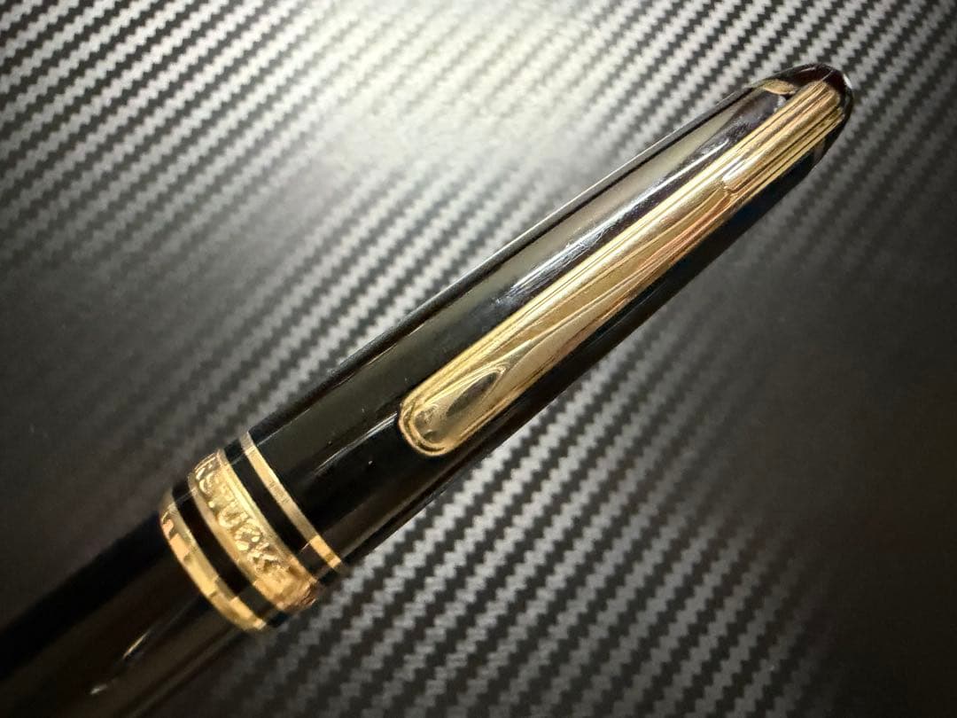 極美品 モンブラン マイスターシュテュック 144 万年筆 ブラック 全金 F