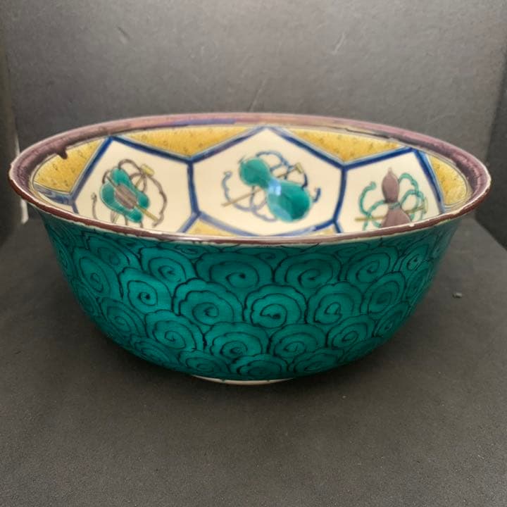 古九谷　九谷焼 角福　鉢　栗　瓢箪　絵　絵皿 飾皿