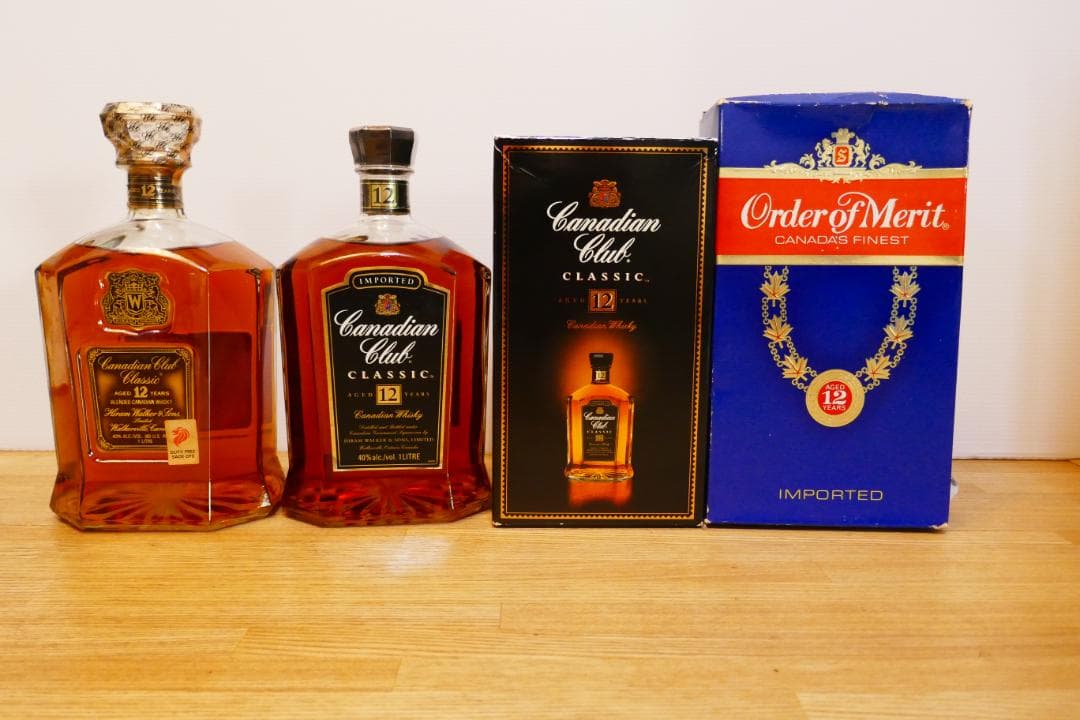 カナディアン・クラブ 12年 1000ml 等,古酒ウイスキー 4本セット