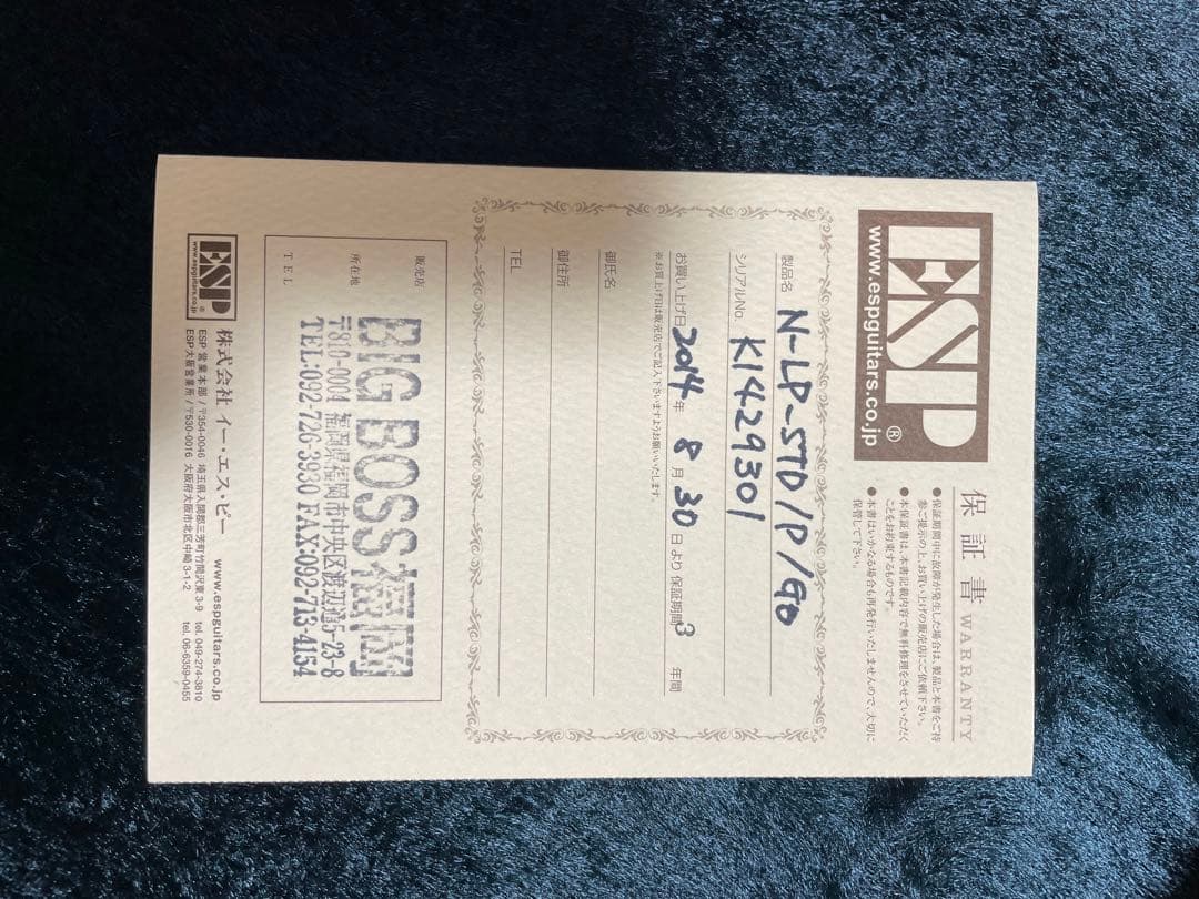 ナビゲーター エレキギター　レスポール　N-LP-STD/P/GO 激レア