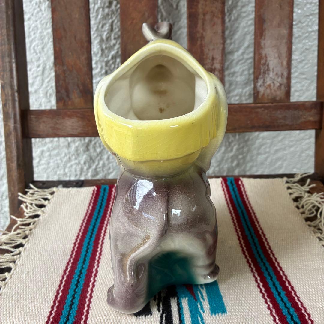 貴重レア！50's〜ロイヤルコプリー　サーカス象の花瓶　アメリカアンティーク雑貨