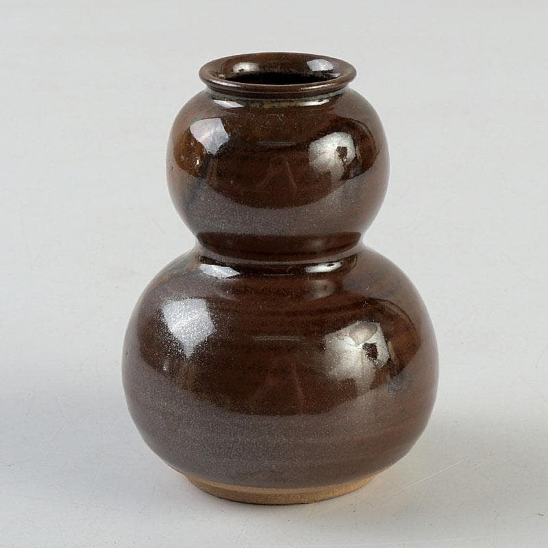 茶道具　平安　万代喜山作　瓢形茶入　仕覆付　共箱　V　9361