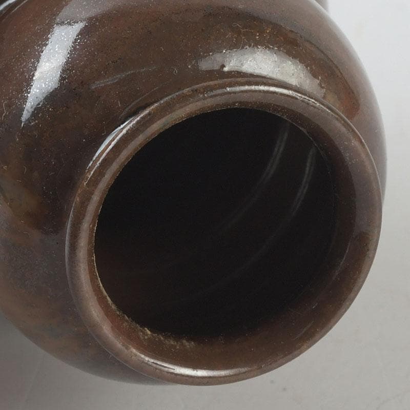 茶道具　平安　万代喜山作　瓢形茶入　仕覆付　共箱　V　9361