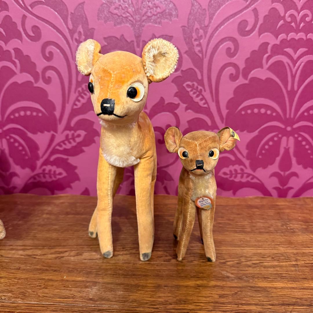 シュタイフ　ヴィンテージ　バンビぬいぐるみ ディズニー　バンビ　2体セット