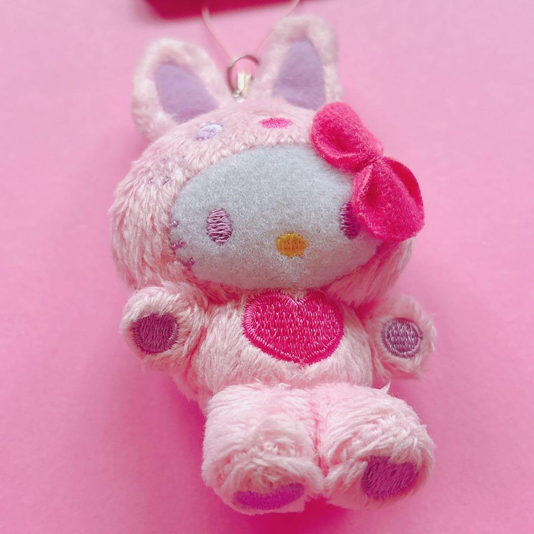 ♡キティ 根付け ストラップ ボールペン ユニバーサル USJ いちごミルク風呂