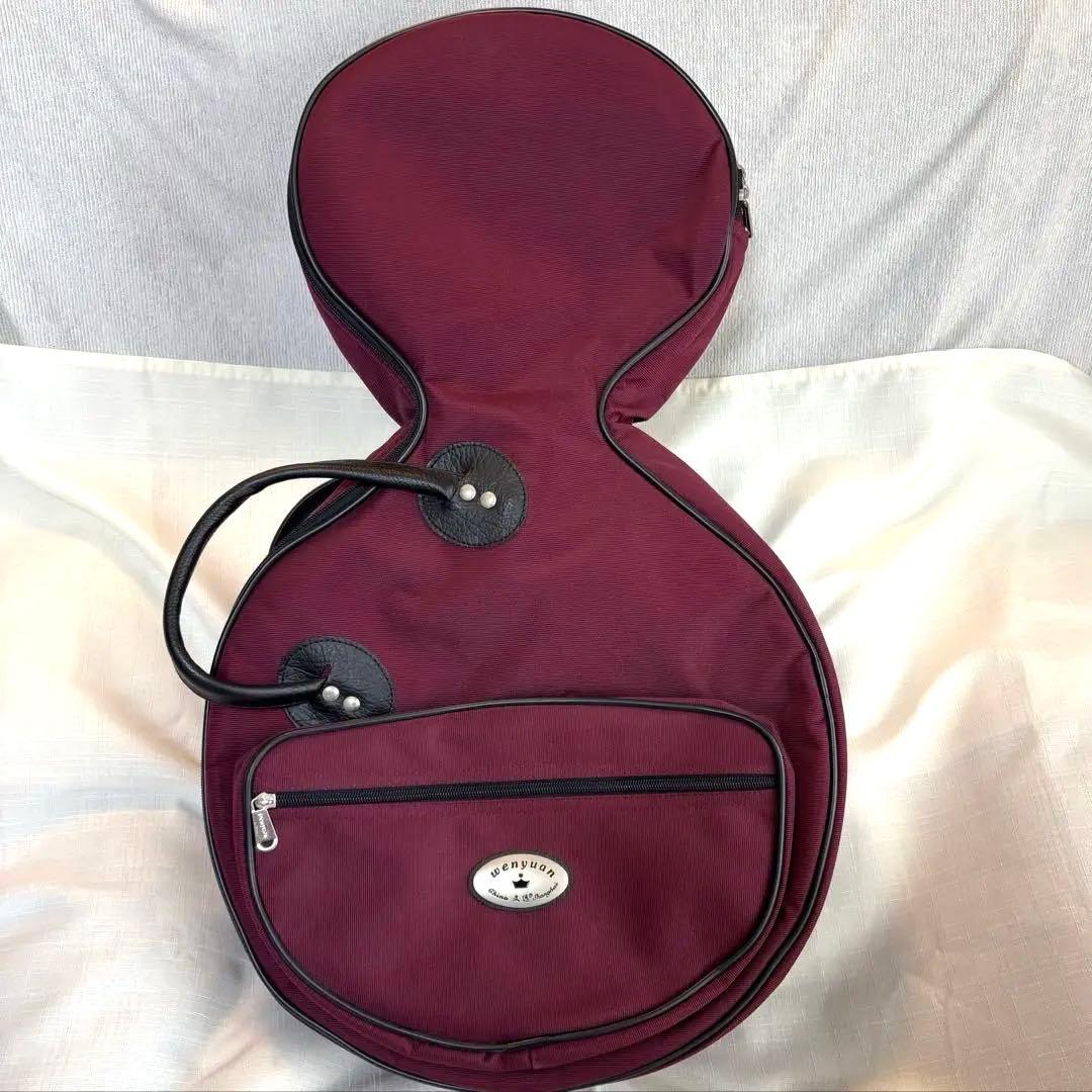 民族楽器 月琴 専用ケース 教本付き