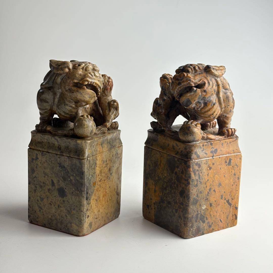 中国 印材 寿山石 書道 篆刻 2点 まとめて