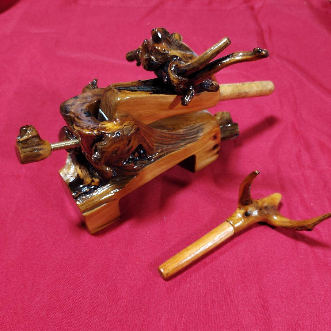 ヘラブナ釣り万力・(師光作)杜松 万力・杜松竿枕・239