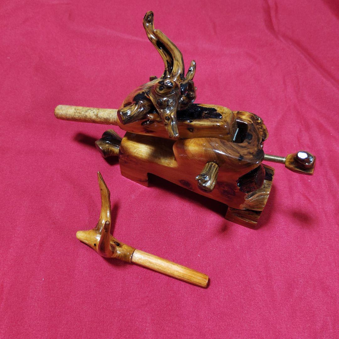 ヘラブナ釣り万力・(師光作)杜松 万力・杜松竿枕・239