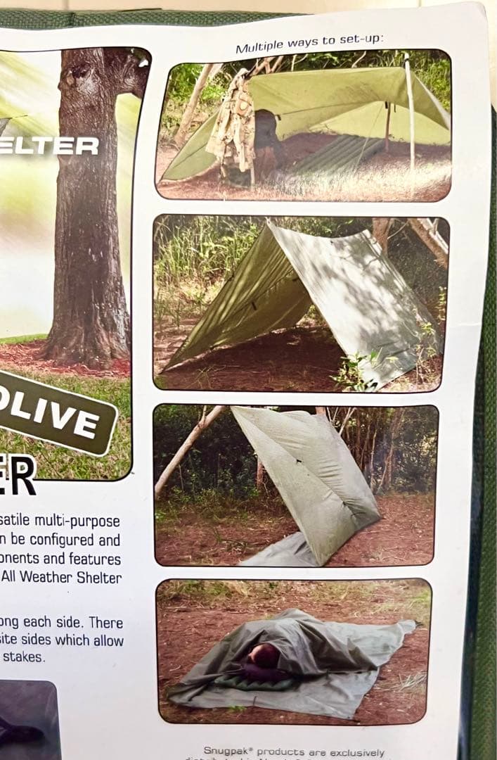 スナグパック　オールウェザーシェルター　オリーブ