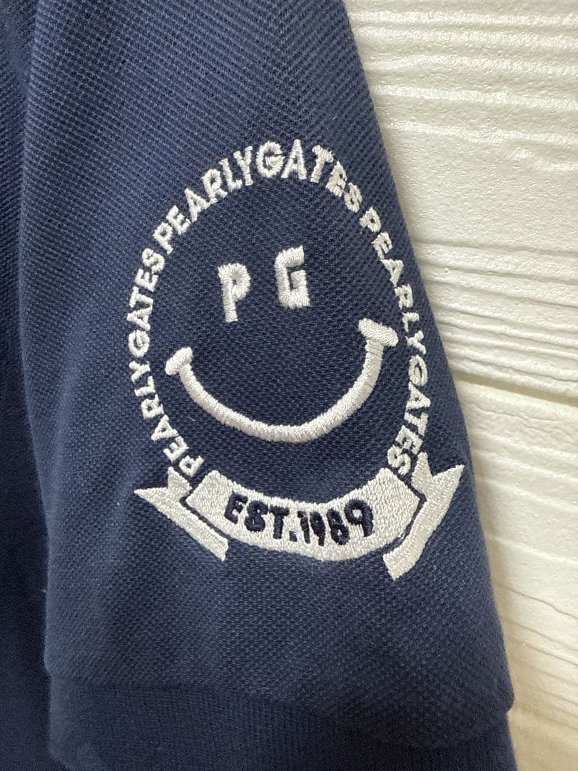 PEARLY GATES 刺繍ロゴ付き ポロシャツ