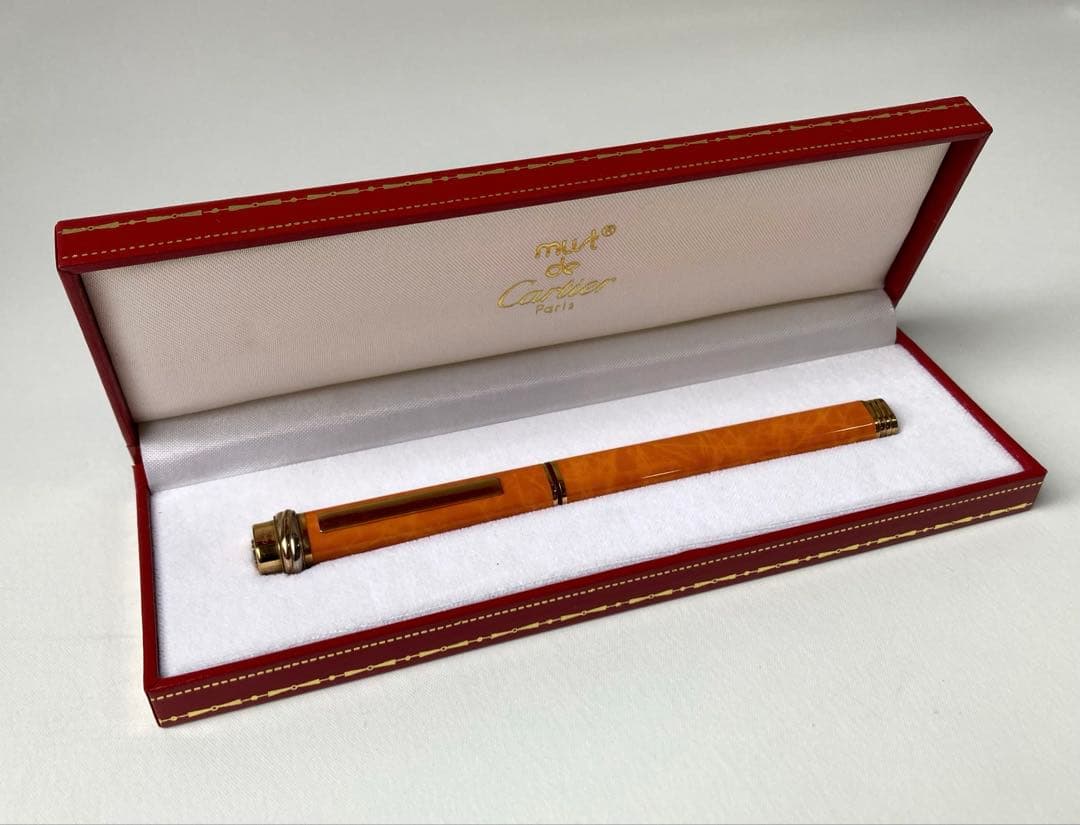 カルティエ　ヴィンテージ　トリニティ　ゴールド　オレンジ　セパレート　ボールペン