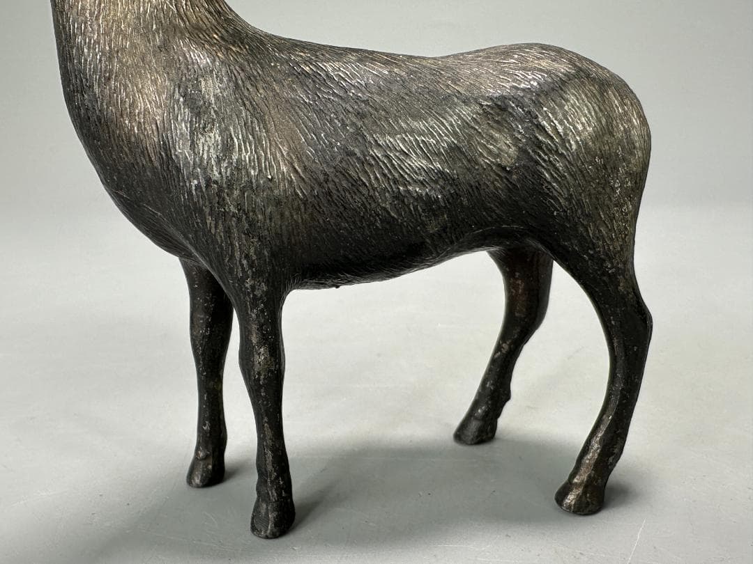 置物　鹿像　銅製　縁起物