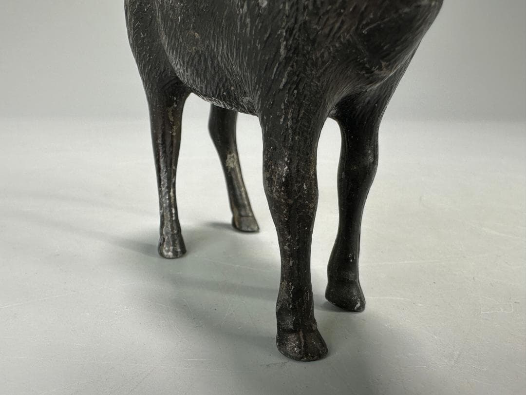 置物　鹿像　銅製　縁起物