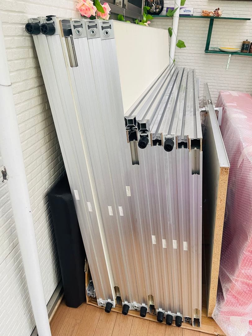 事務所用アルミ合金フレームスクリーン自分で拾うこともできます12 枚、ドア1枚