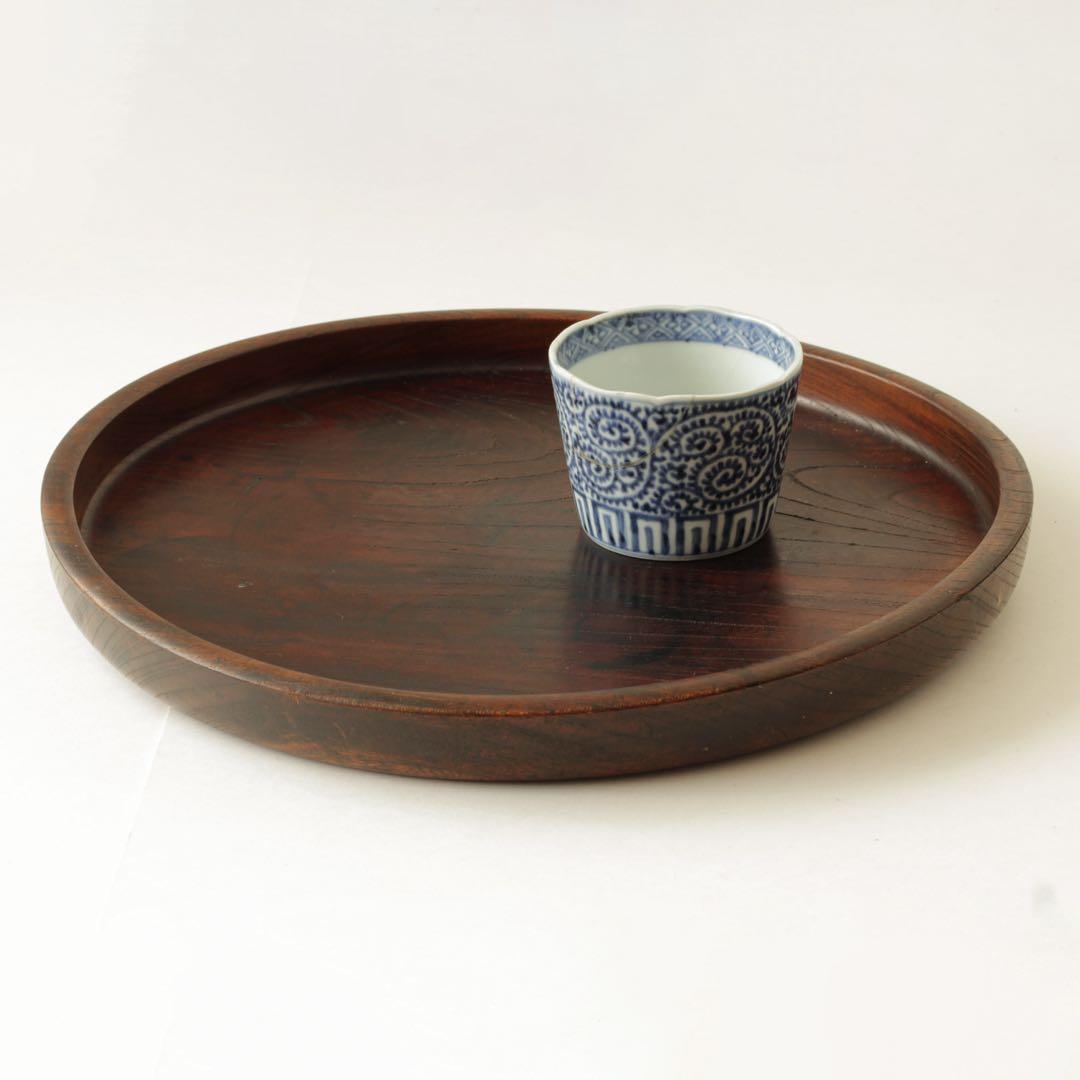 木地盆　丸盆　くりぬき盆　盆　木工　酒