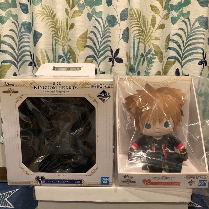 キングダムハーツ 一番くじ AB ソラ&ロクサススタチューフィギュア ぬいぐるみ