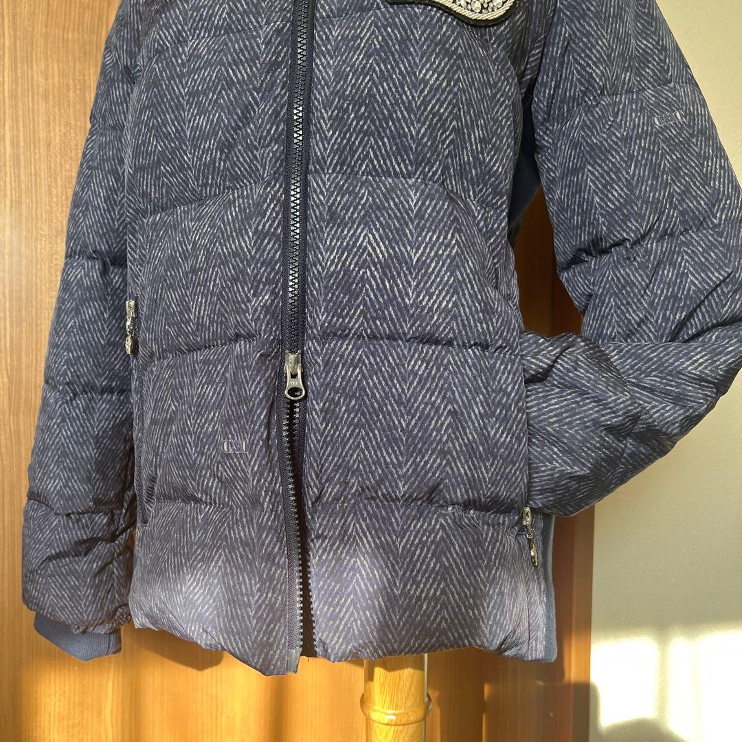 ダンスウィズドラゴン　ダウンジャケット レディース　ネイビー D刺繍