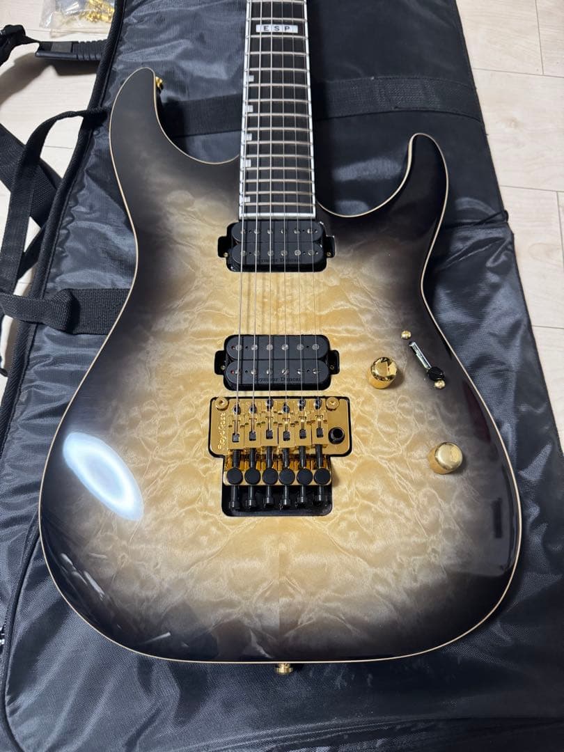 ESP E-II M-II QM Black Natural Burst新品同様