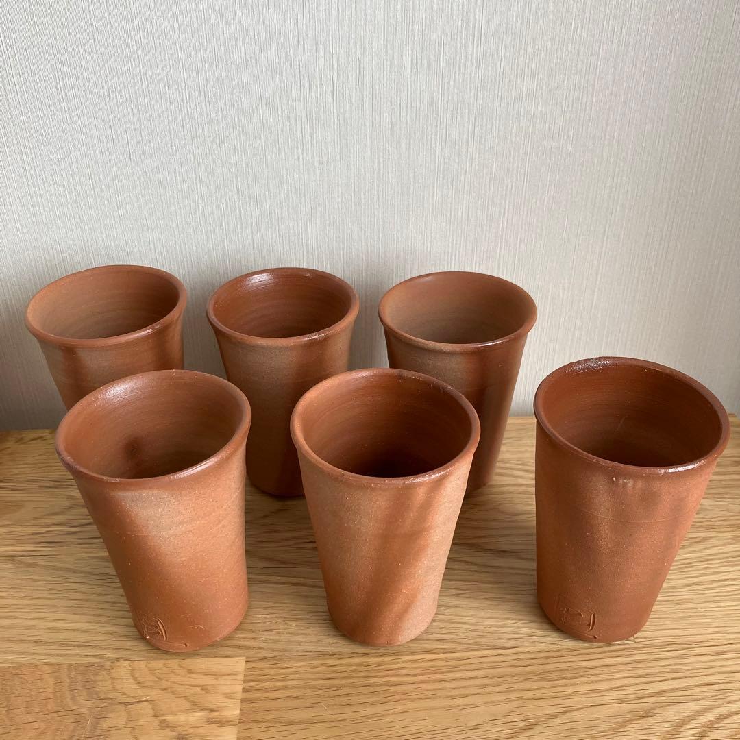 備前焼　緋襷　ビアマッグ　フリーカップ