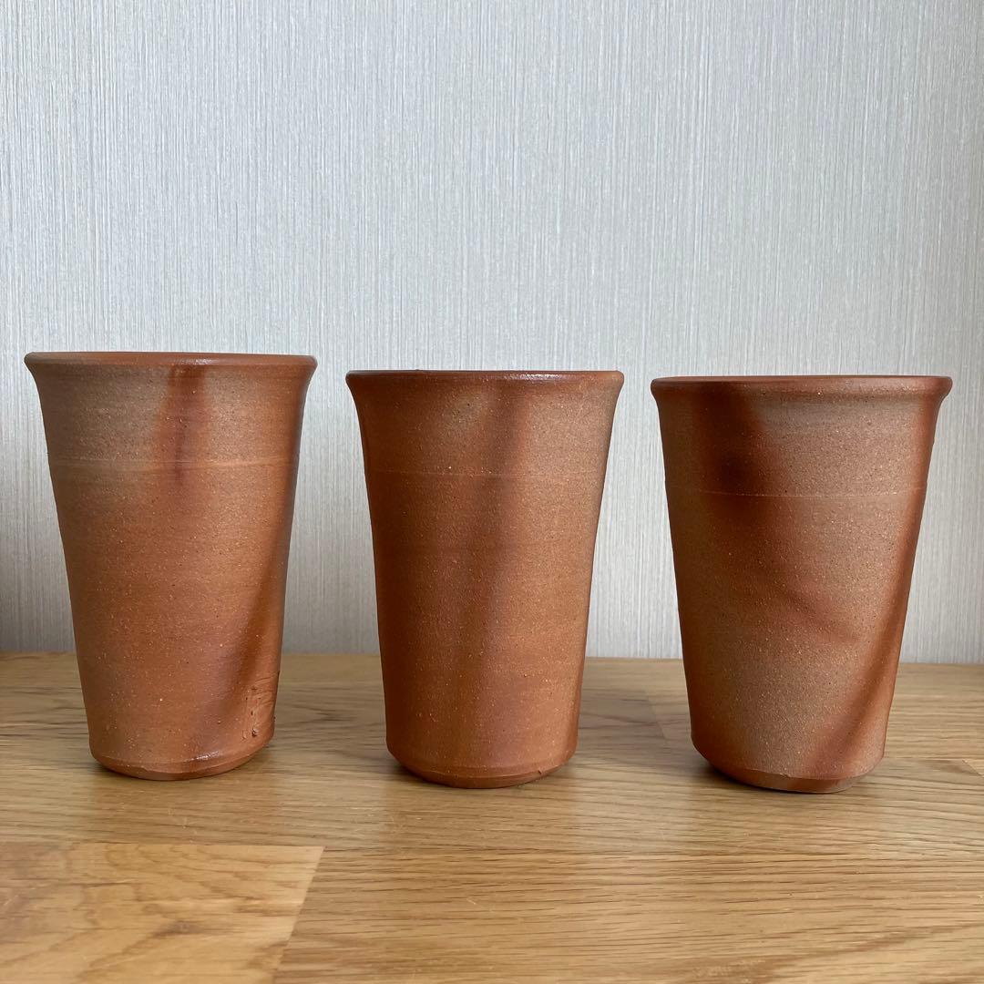 備前焼　緋襷　ビアマッグ　フリーカップ