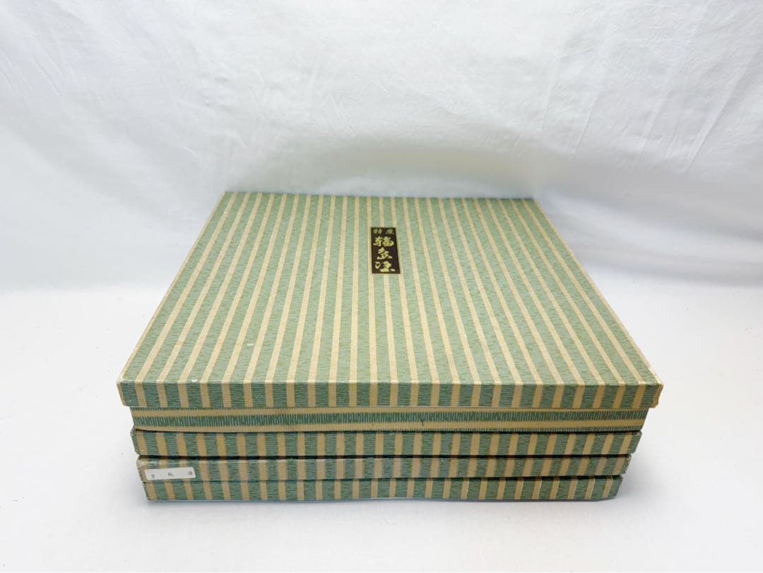 未使用 懐石道具 伝統工芸師 哲斎作 輪島塗 天然木製 半月膳 5客揃 紙箱