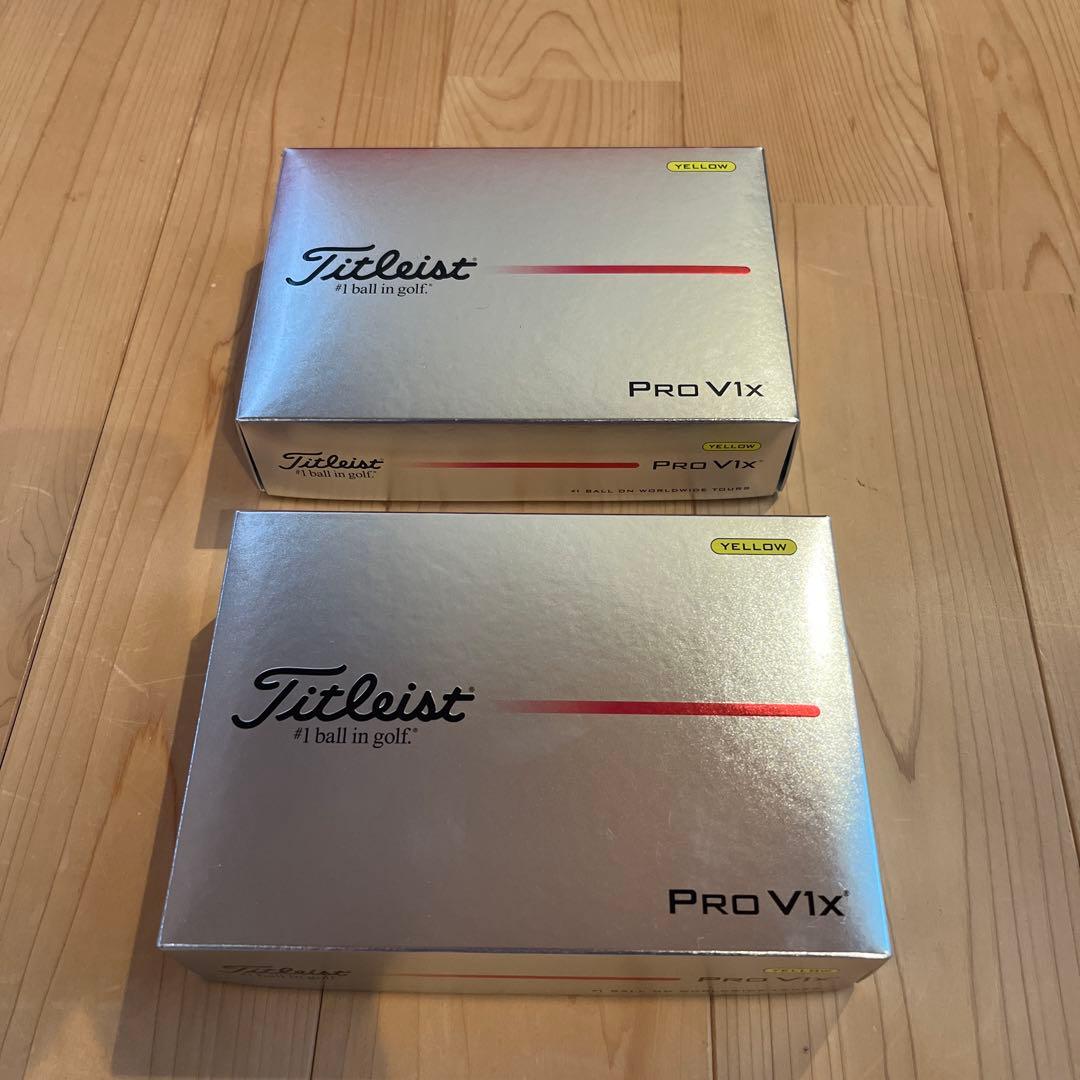 Titleist Pro V1x イエロー ゴルフボール 2ダース