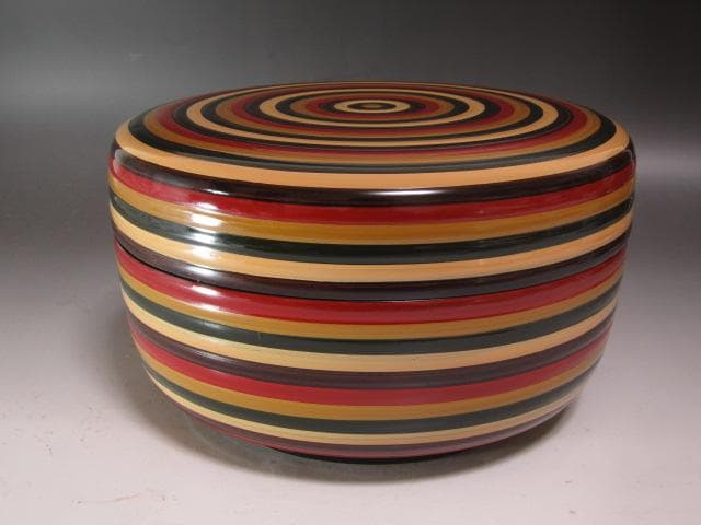 ☆　川端近左　独楽塗喰籠　裏千家　十四代　淡々斎の花押がございます☆y623