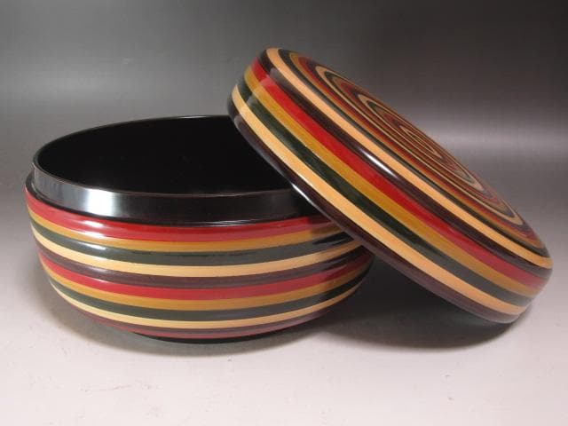 ☆　川端近左　独楽塗喰籠　裏千家　十四代　淡々斎の花押がございます☆y623