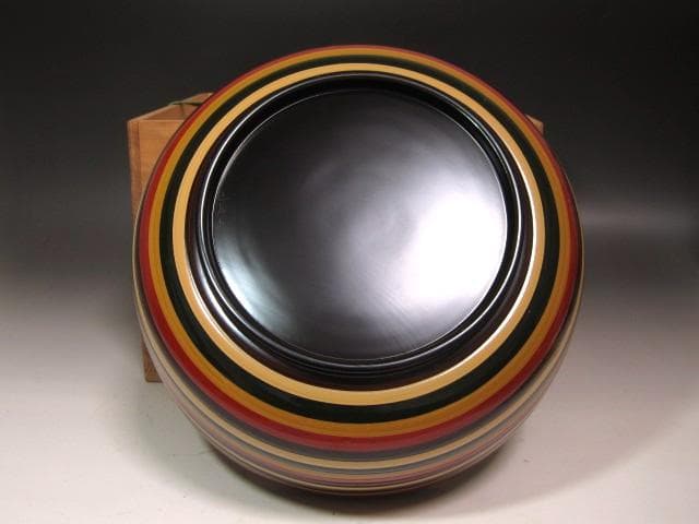 ☆　川端近左　独楽塗喰籠　裏千家　十四代　淡々斎の花押がございます☆y623