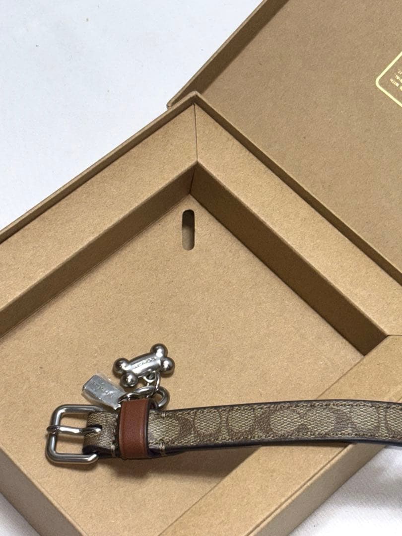 ⭐️新品⭐️COACHコーチ首輪シグネチャー骨型チャーム付き【小型犬用】