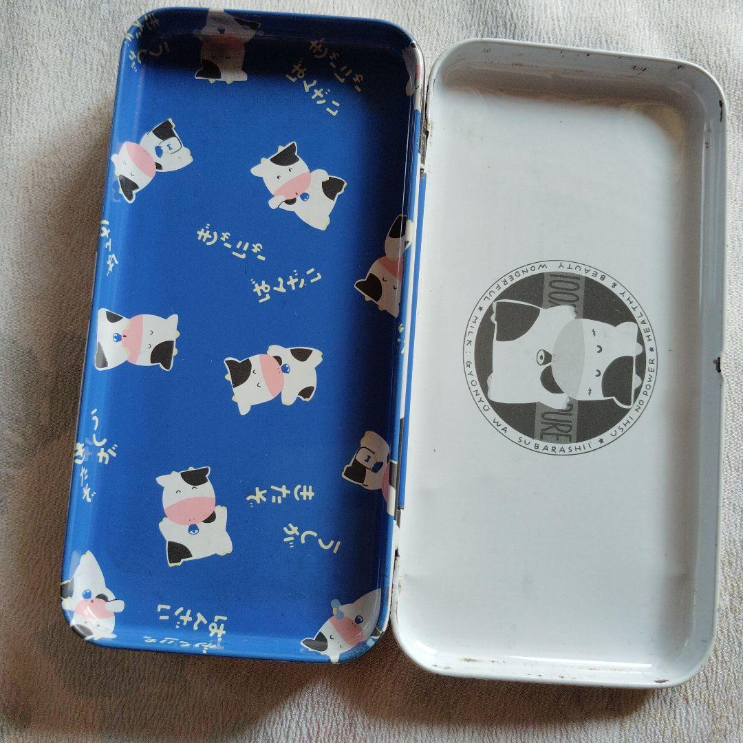 激レア！昭和レトロ　SAN-X 牛デザイン 筆箱 1988年製　筆入れ　缶ケース