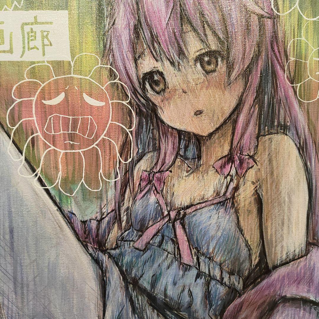 内山田画廊　謹製　s6号　ギャンバスにアクリル画 人物画