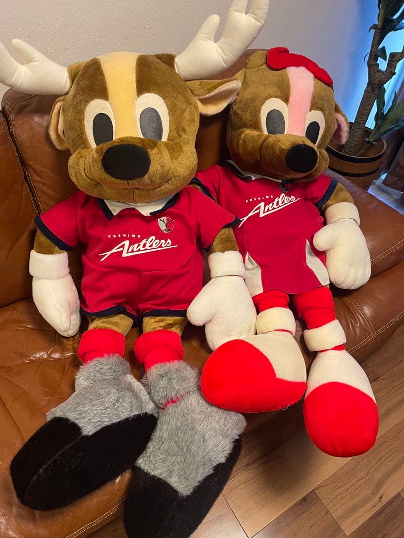 鹿島アントラーズ　しかお&しかこ特大ぬいぐるみセット